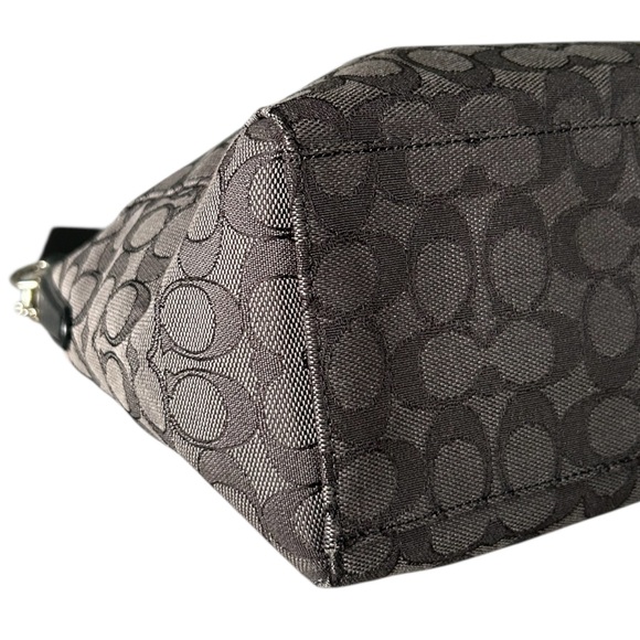 Coach East/West Celeste Hobo Black Smoke Signature Canvas Shoulder Bag F54936 - Picture 6 of 13